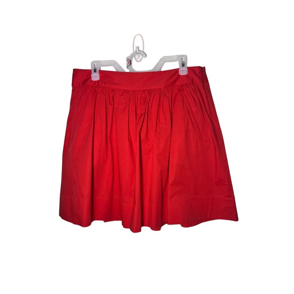 NWT Banana Republic A-Line imperial red short flowy skirt side pockets size 12 - Picture 3 of 16